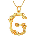 Gouden bamboe alfabet / letterketting - G - | Fashiongirl