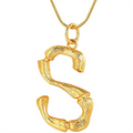 Gouden bamboe alfabet / letterketting - S - | Fashiongirl
