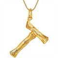 Gouden bamboe alfabet / letterketting - T - | Fashiongirl