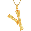 Gouden bamboe alfabet / letterketting - Y - | Fashiongirl
