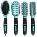 Haarborstelset turquoise blauwe editie - Salon Professional - Perfect cadeau-idee - Haarstylingtool | Fashiongirl