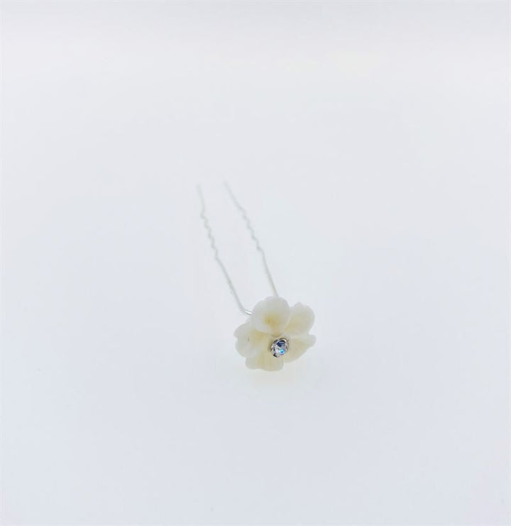 Hair decoration Hair pins White Flower - 20 pcs - Hair Accessories | Fashiongirl