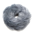 Haarelastiek met bont - Faux Scrunchie, grijs - Haaraccessoires