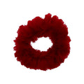 Haarelastiek met bont - Faux Scrunchie, rood - Haaraccessoires