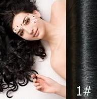 Hair Weft 60 cm coloured black 1B# - | Fashiongirl