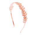 Hoofdband met roségouden blaadjes - Haaraccessoires
