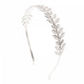 Hoofdband met zilveren blaadjes - Haaraccessoires