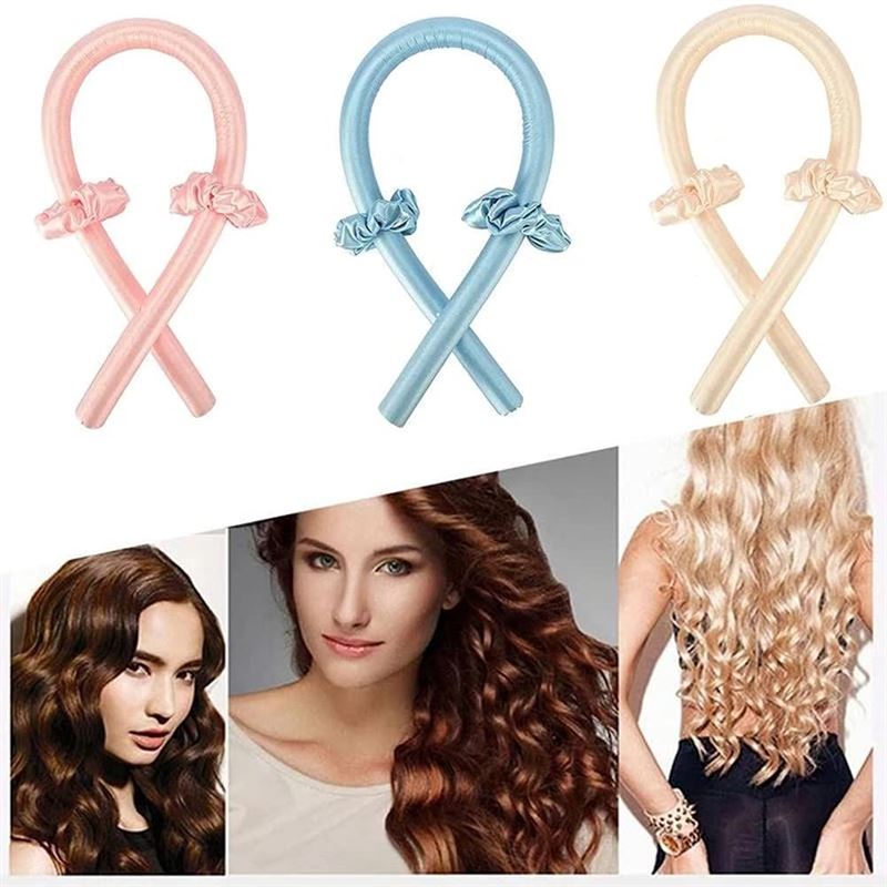 Heatless Hair Curlers - Get beautiful curls without heat - Light Beige - Hair Styling tool | Fashiongirl