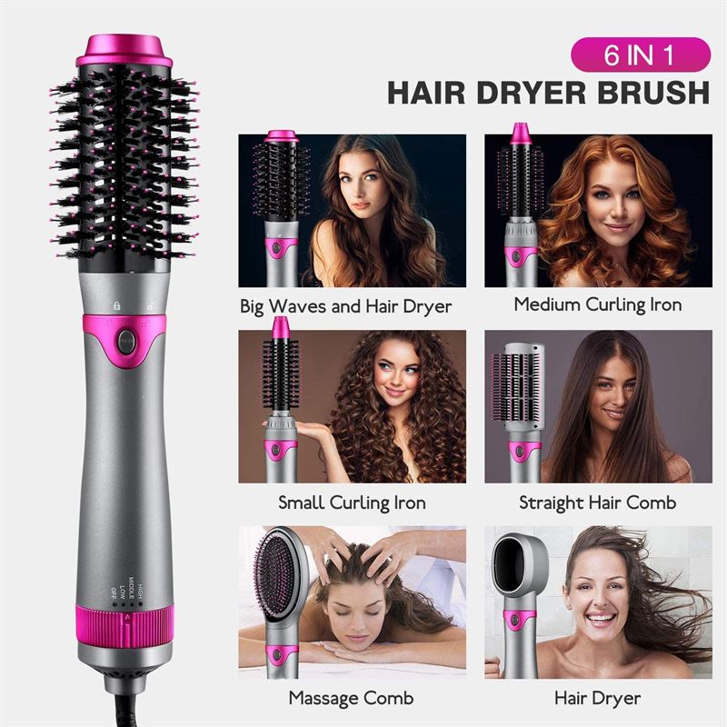 Hot Airstyler - multistyler, 5-in-1-set - Voor krullen, golven, steil haar, borstelen en drogen - | Fashiongirl