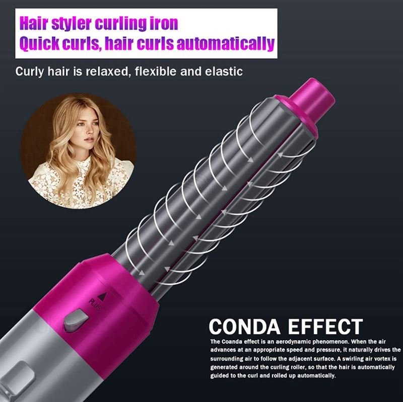 Hot Airstyler - multistyler, 5-in-1-set - Voor krullen, golven, steil haar, borstelen en drogen - | Fashiongirl