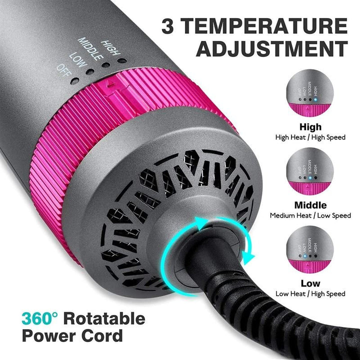 Hot Airstyler - multistyler, 5-in-1-set - Voor krullen, golven, steil haar, borstelen en drogen - | Fashiongirl