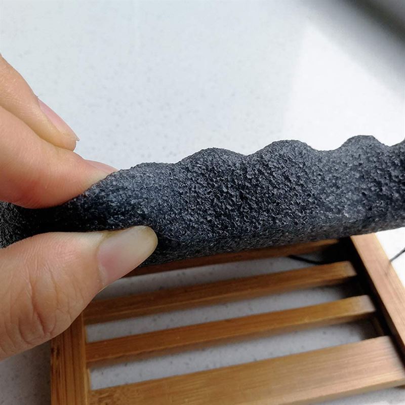 Konjac Dry Sponge Wave Bamboo Charcoal (voor het lichaam) - 1 stuk - | Fashiongirl