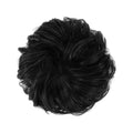 Messy Bun-haarelastiek met krullend kunsthaar - #2 Natural Black - Haaraccessoires | Fashiongirl