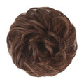 Messy Bun Haarelastiek met krullend kunsthaar - 4/30# Chocoladebruin - Haaraccessoires | Fashiongirl