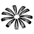 Metalen haarspeldjes - zwart, 12 stuks - 