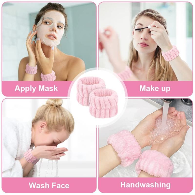 Microvezel polsbandje - Roze 2 stuks. - | Fashiongirl