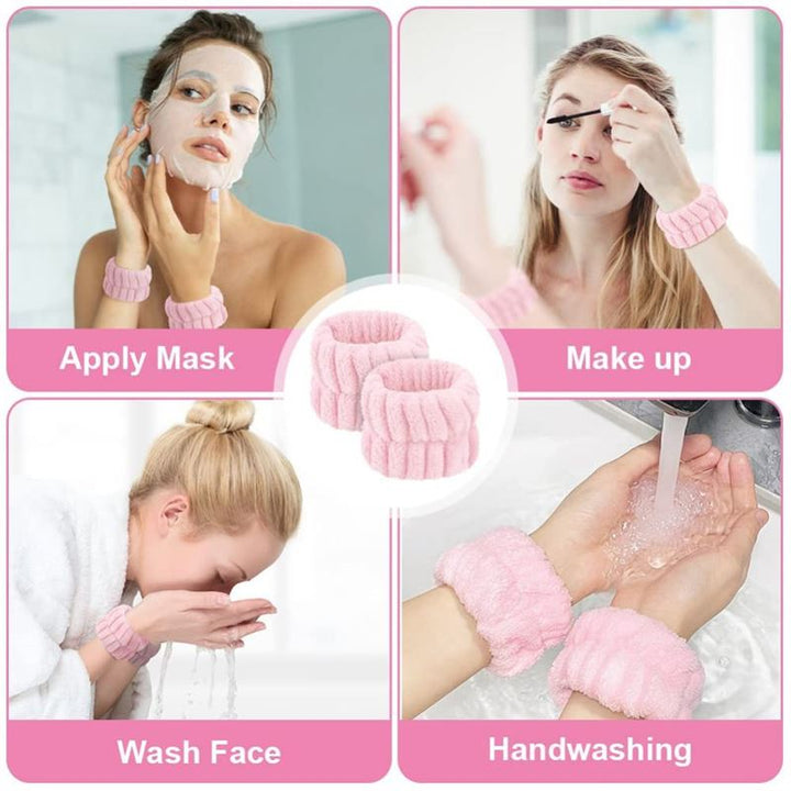 Microvezel polsbandje - Roze 2 stuks. - | Fashiongirl