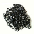 Microringen met siliconen voor extensions - zwart 100 stuks - | Fashiongirl