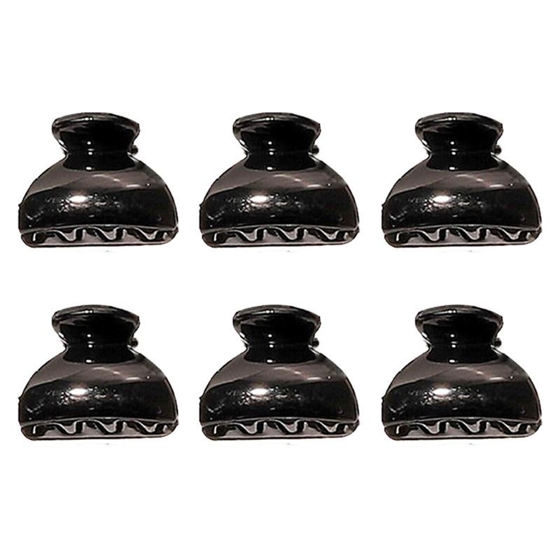 Mini-haarspeldjes - 6 stuks - 2,5 cm - Zwart - | Fashiongirl