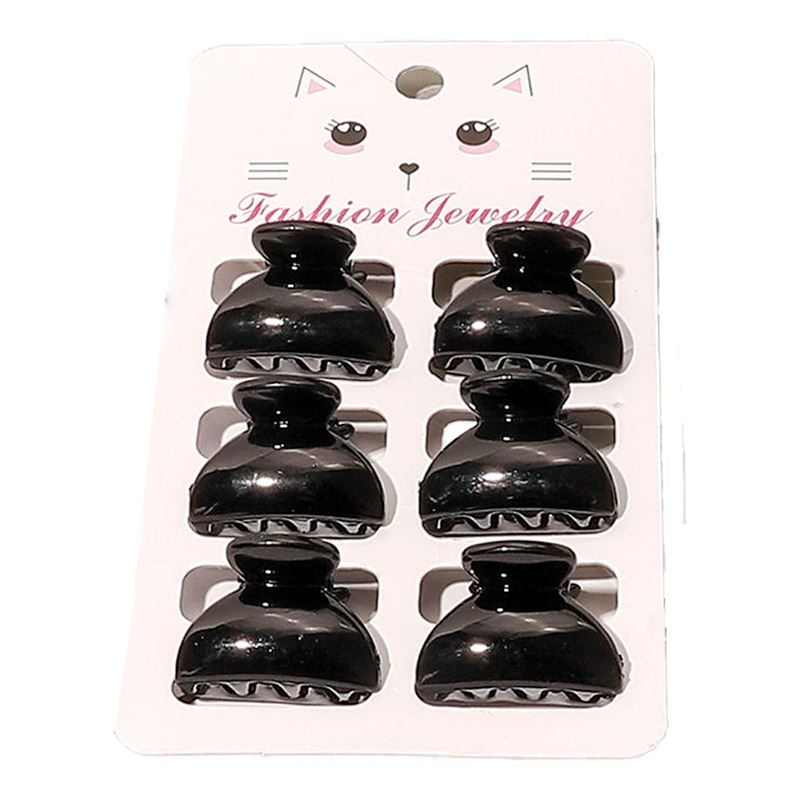 Mini-haarspeldjes - 6 stuks - 2,5 cm - Zwart - | Fashiongirl