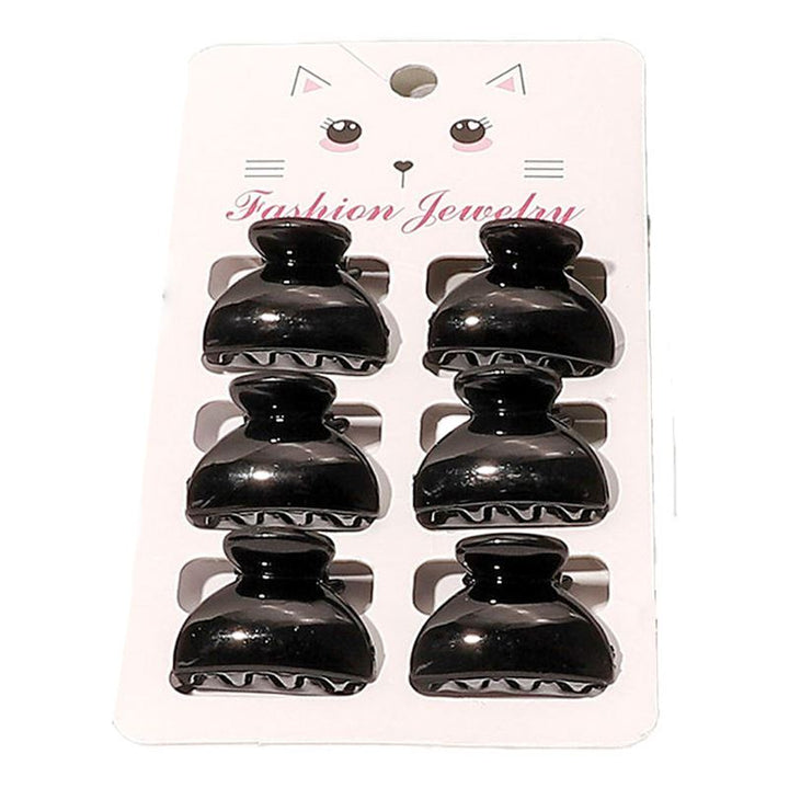 Mini-haarspeldjes - 6 stuks - 2,5 cm - Zwart - | Fashiongirl