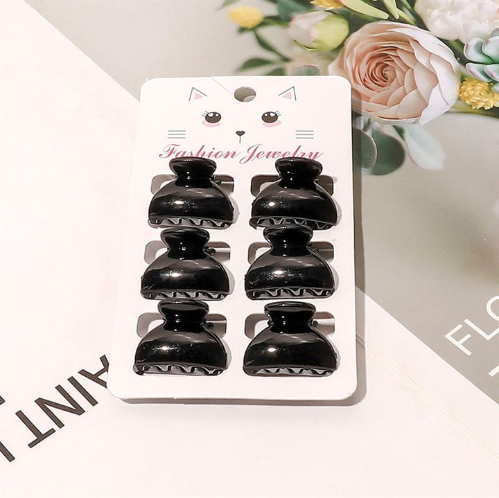 Mini-haarspeldjes - 6 stuks - 2,5 cm - Zwart - | Fashiongirl