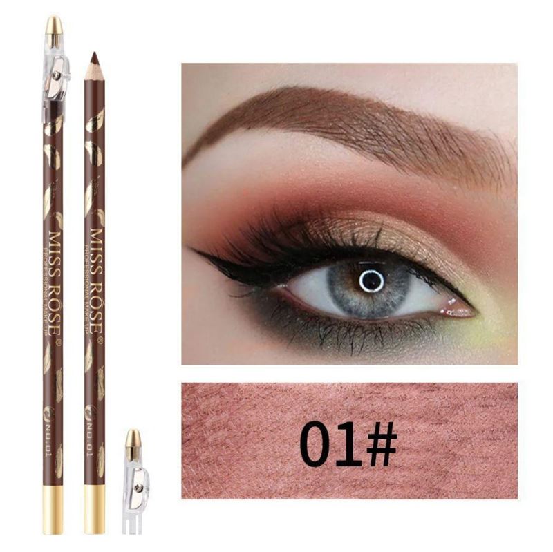 Miss Rose Wenkbrauwpotlood / Wenkbrauwborstel - Nr. 1 Donkerbruin - | Fashiongirl