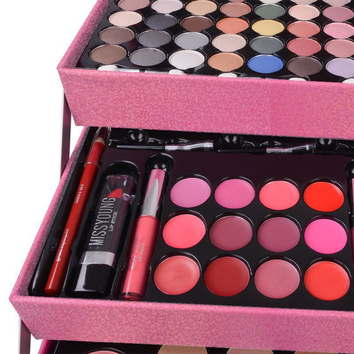 Miss Young Makeup Kit in Box - Pink Holographic (MC1205) - | Fashiongirl