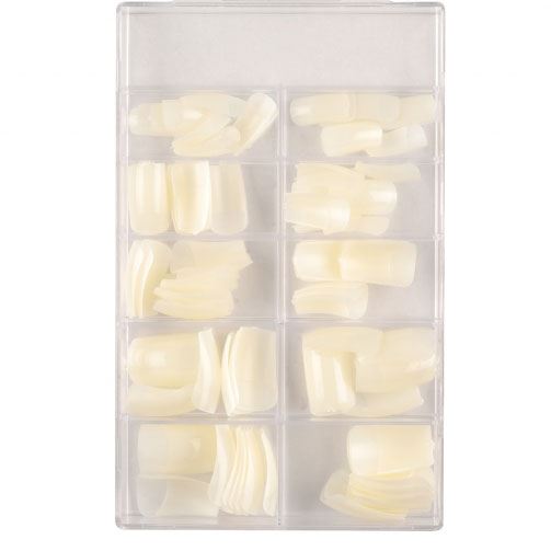 Nail tips in natural colour - 100 pcs - Professional Nail Tips - | Fashiongirl