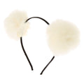 Ombre Pom Pom-hoofdband - ivoorkleurig - haaraccessoires