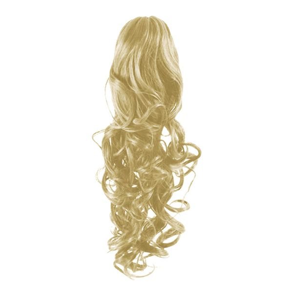 Pony tail fibre extensions Curly blonde 613# - | Fashiongirl
