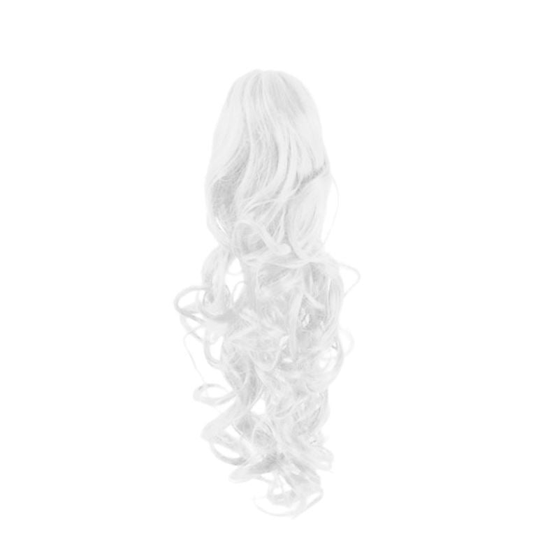 Pony tail fibre extensions Curly Total White - | Fashiongirl