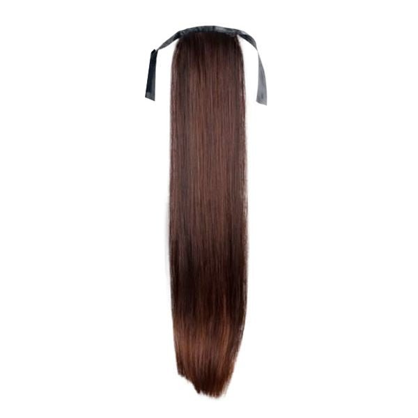 Pony tail Fibre extensions Straight brown 4# - | Fashiongirl