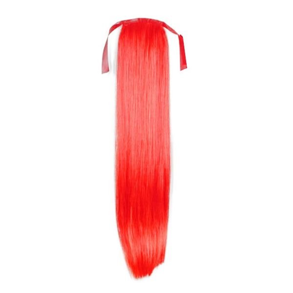 Pony tail fibre extensions Straight Total Red - | Fashiongirl