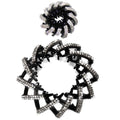 Paardenstaartspiraal met strass-steentjes/vogelnesthaarclip - zilver - | Fashiongirl