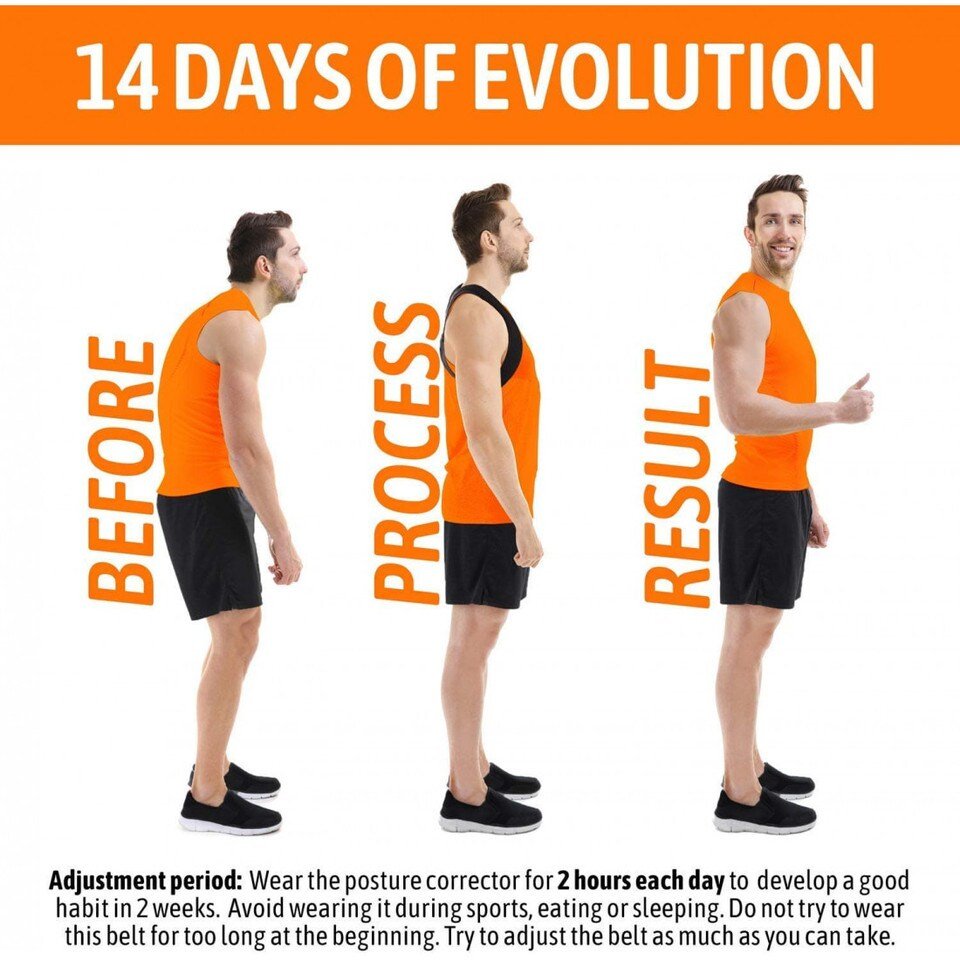 Houdingsondersteuning voor rug en schouders | Posture 2.0 Houdingscorrectorband, zwart - Shapewear | Fashiongirl