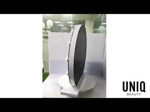 UNIQ London Ronde Make-up Spiegel met 12 LED-lampjes en aanraakfunctie - Wit