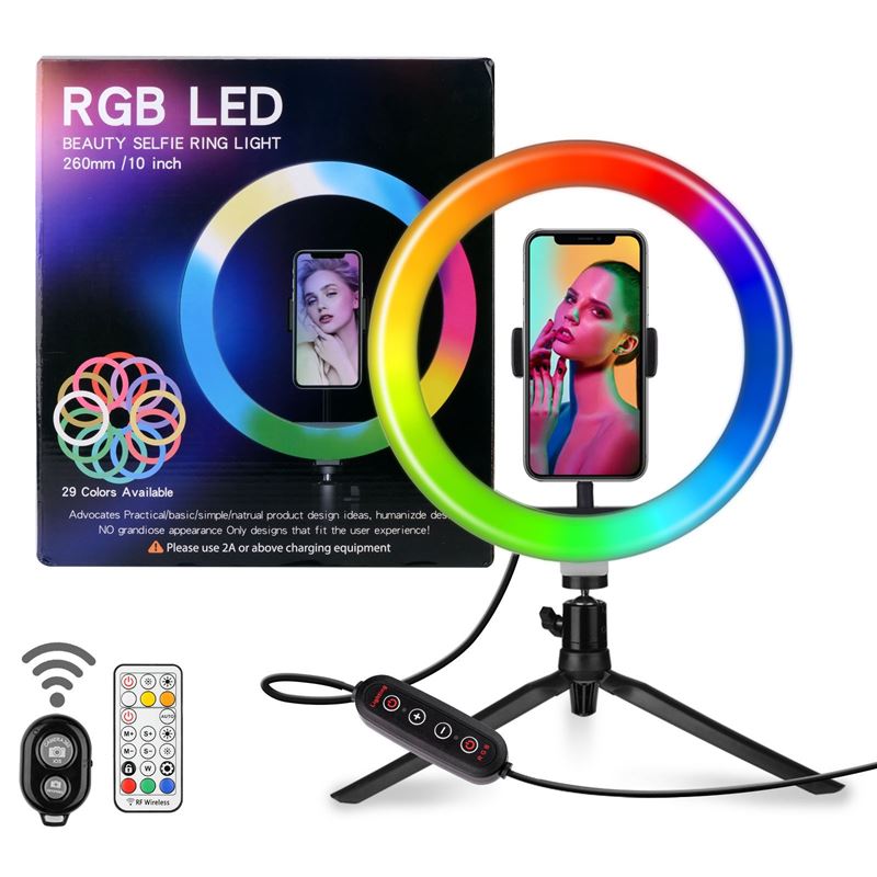 Ring Light met RGB-verlichting + draadloze afstandsbediening - | Fashiongirl