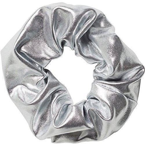 Scrunchie Hair Elastic - Mettalic &amp; Elastic - Silver - Hair Accessories