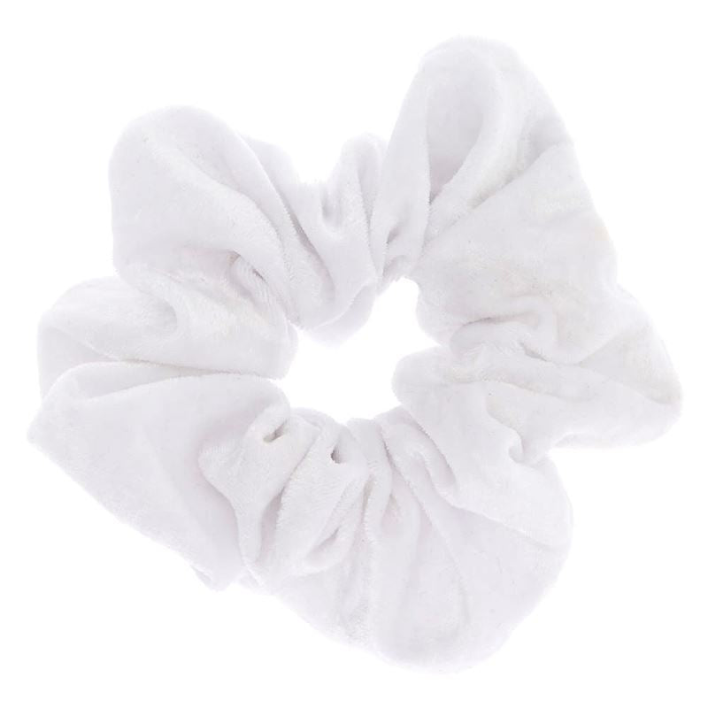 Scrunchie Hair elastic - White velvet - Hair Accessories