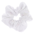 Scrunchie Haarelastiek - Wit fluweel - Haaraccessoires