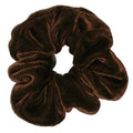 Scrunchie - Velours & elastiek - Donkerbruin - Haaraccessoires