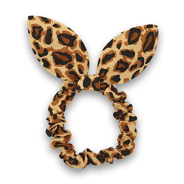 Scrunchie with bow - Leopard - Hair Accessories
