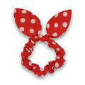 Scrunchie met strik - Rood met witte stippen - Haaraccessoires