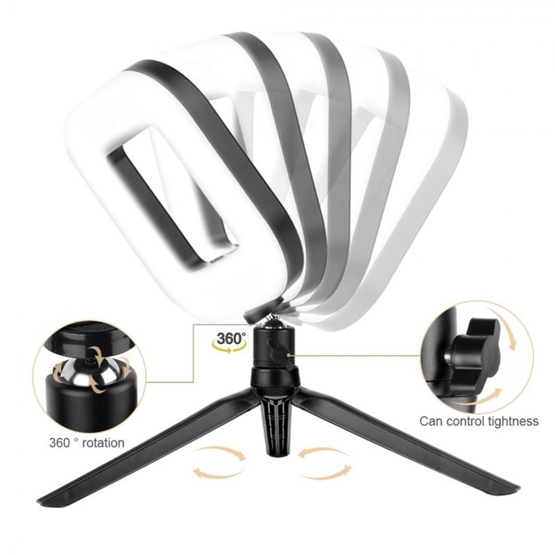 Selfie-ringlamp voor iPhone/Android | LED-verlichting voor smartphones - D21 - | Fashiongirl