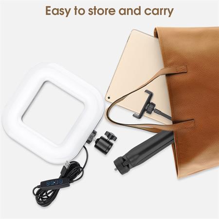 Selfie-ringlamp voor iPhone/Android | LED-verlichting voor smartphones - D21 - | Fashiongirl