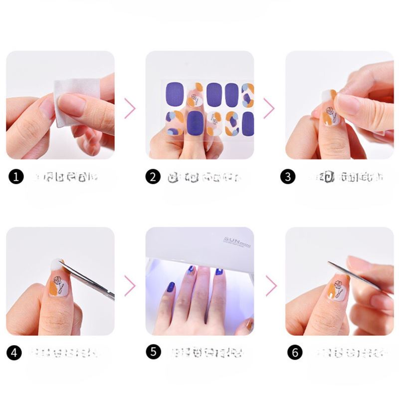 Semi Cured Gel Nail Stickers / Self - adhesive nail polish - Cherry (JK - 041) - | Fashiongirl