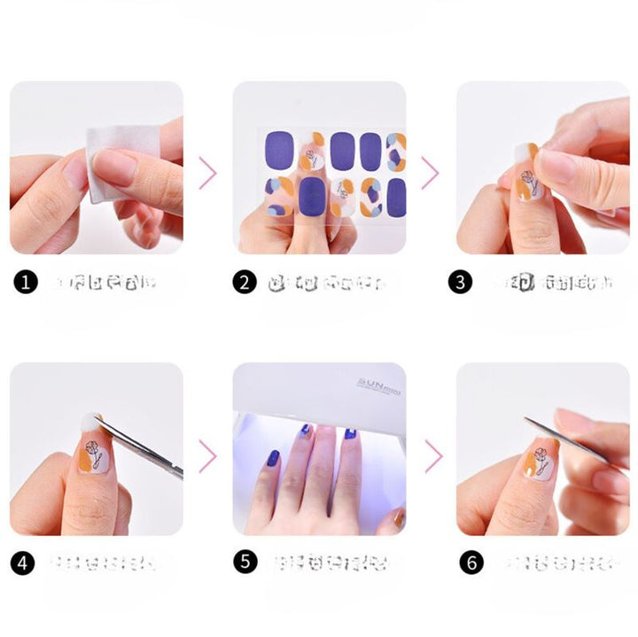 Semi Cured Gel Nail Stickers / Self - adhesive nail polish - Golden Taupe (JK - 211) - | Fashiongirl
