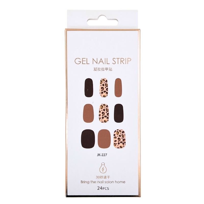 Semi Cured Gel Nail Stickers / Self - adhesive nail polish - Leopard (JK - 227) - | Fashiongirl