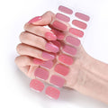Semi-uitgeharde gelnagelstickers / Zelfklevende nagellak - Roze luipaard (JK - 224) - | Fashiongirl